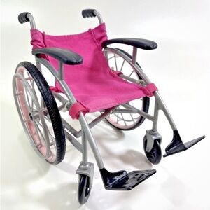 EUC Our Generation Pink and Gray 18” Doll Wheelchair